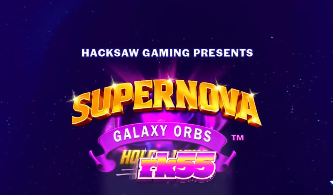 Interface do jogo Supernova Galaxy Orbs com símbolos de frutas e esferas cósmicas